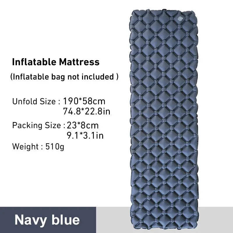 Ultralight Inflatable Camping Sleeping Pad – Portable TPU Nylon Air Mattress for Hiking & Travel Trekker Essentials
