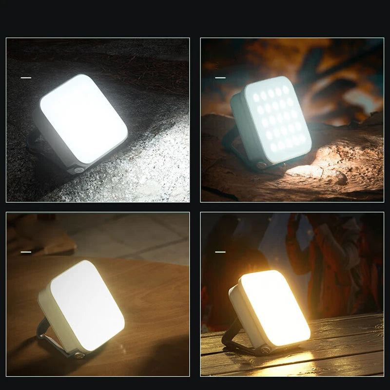 Rechargeable Camping Lantern with 800 Lumens, Dual White & Warm Light, Portable Hanging LED Work Light