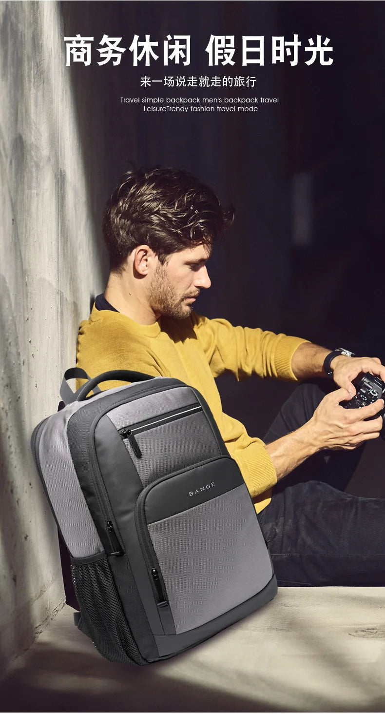 Bange Men's Designer Laptop Bag School Bags for Boys Male Motorcycle Tactical Business Sports Travel Backpack Men Trekker Essentials