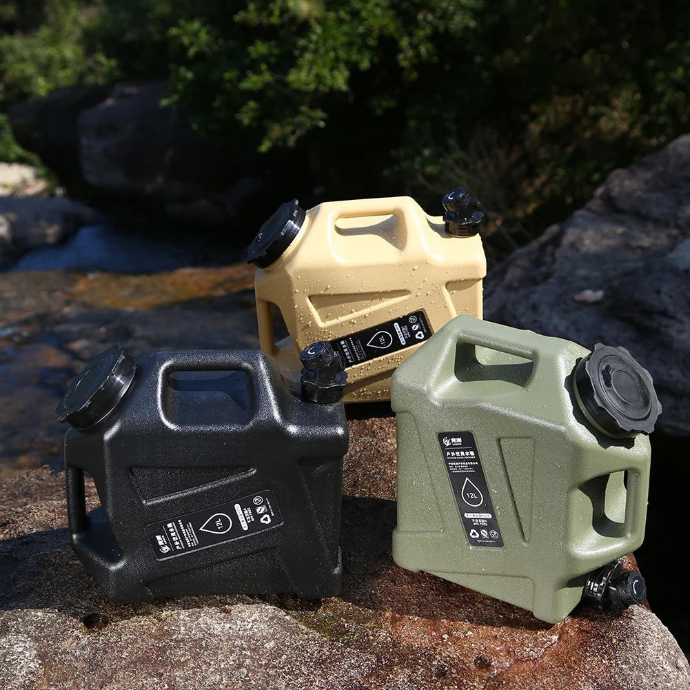 Large-Capacity Portable Water Container with Faucet for Camping and Outdoor Adventures