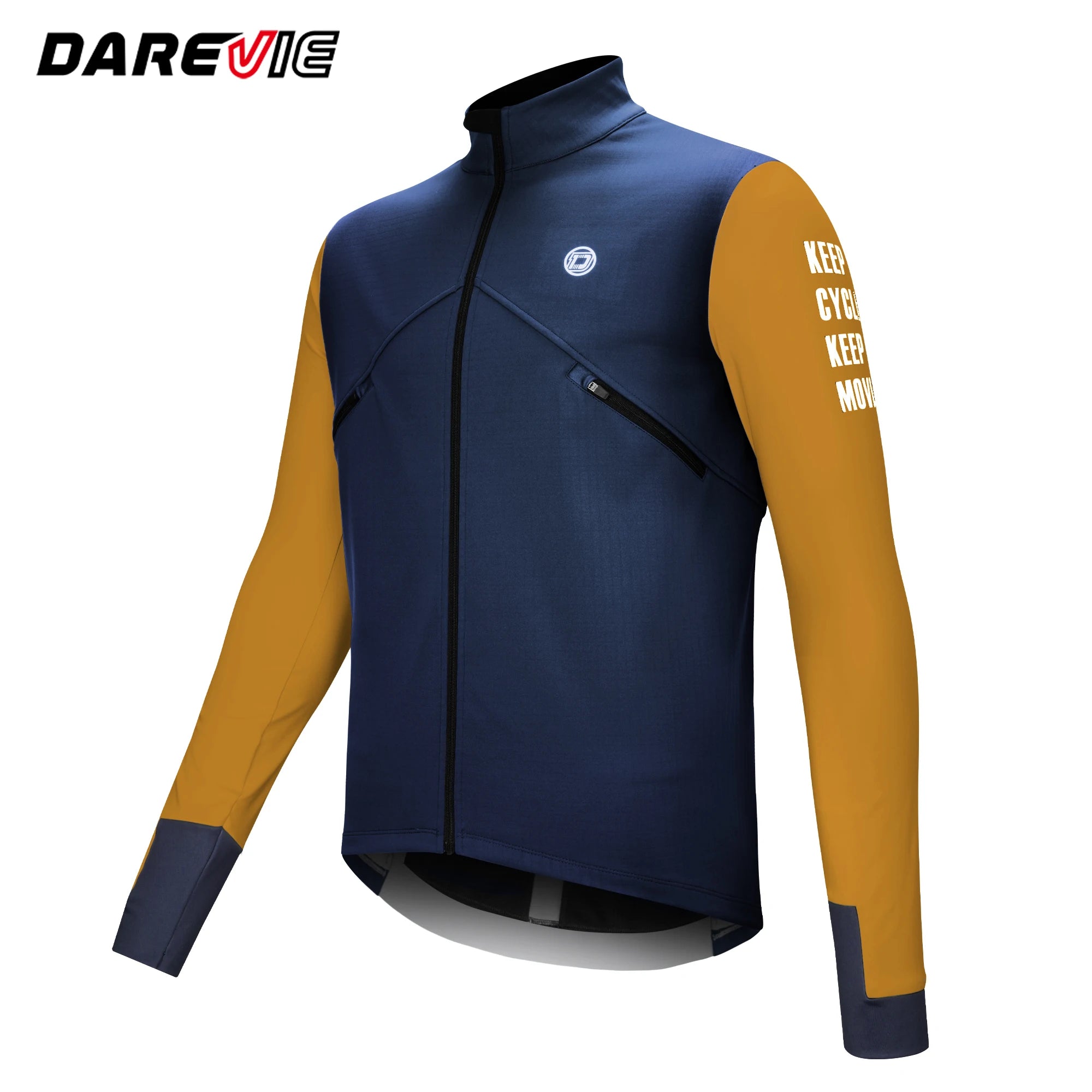 Men's Pro Cycling Jacket: Windproof Fleece Thermal Jacket with Breathable & Reflective Design