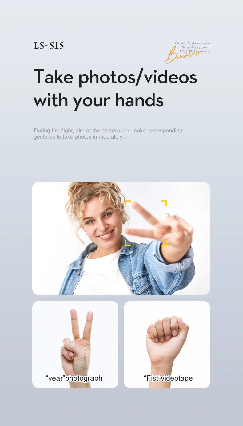 Minidron S1S: cámara dual 8K, motor sin escobillas, FPV de 3000 m, cuadricóptero plegable