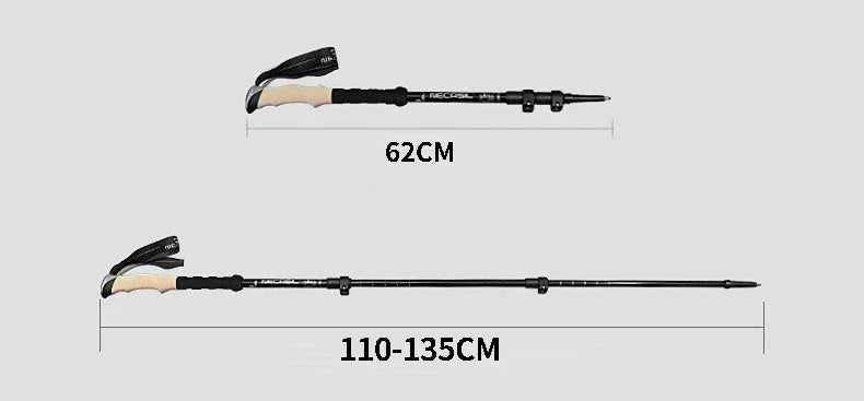 2PCS Ultralight Trekking Poles – Adjustable Aluminum Hiking Walking Sticks with Quick Lock System Trekker Essentials