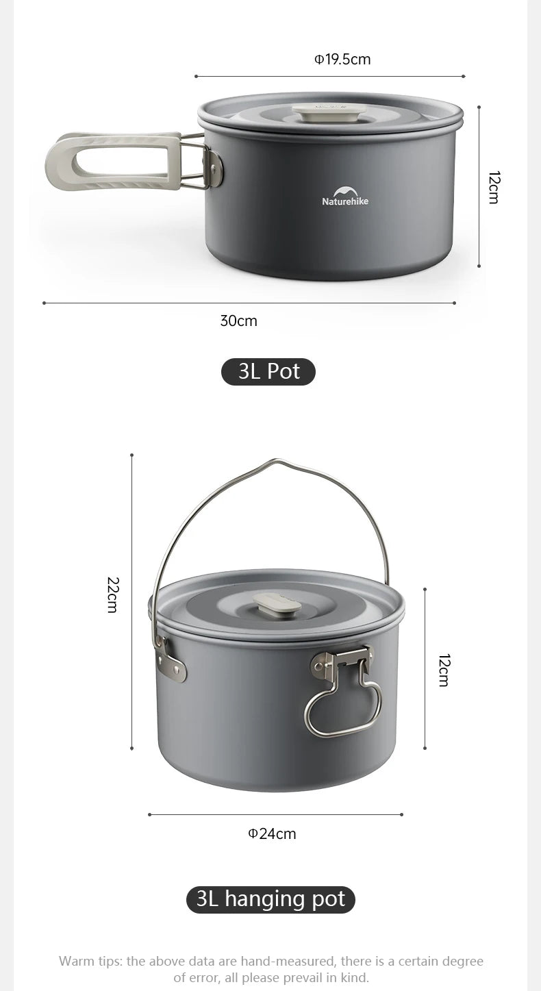 Portable Camping Cookware Kit – Outdoor Frying Pan, Kettle & Foldable Cooking Utensils Set for Camping & Picnic Trekker Essentials