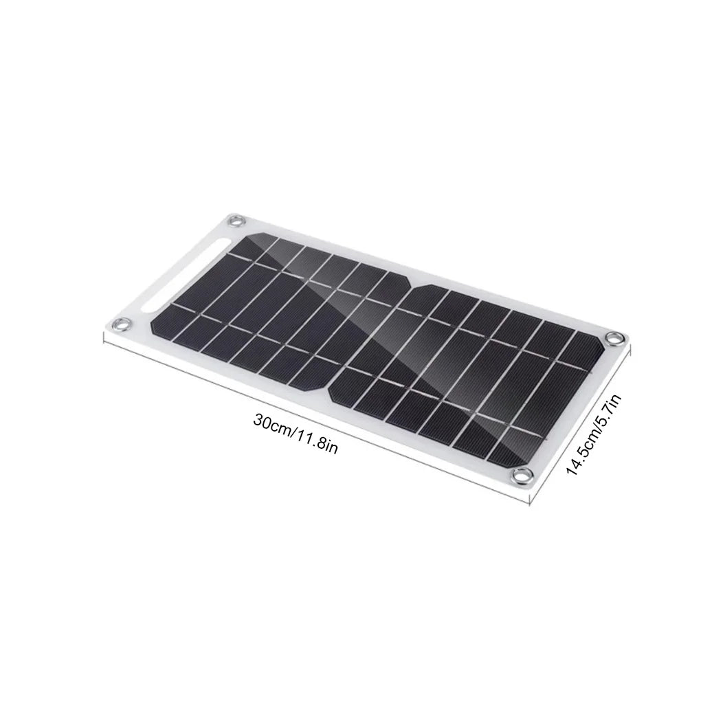 Outdoor USB Solar Panel Waterproof 5V High Power Portable Solar Charger for Mobile Phones - Ideal for Hiking and Camping