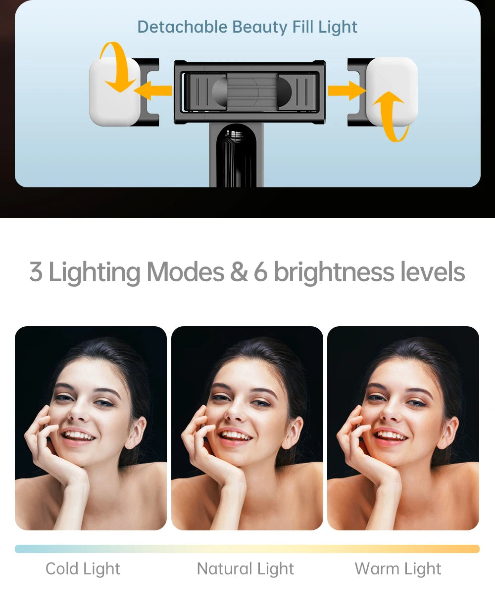 Portable Selfie Stick Tripod with Bluetooth Remote & 360° Phone Holder