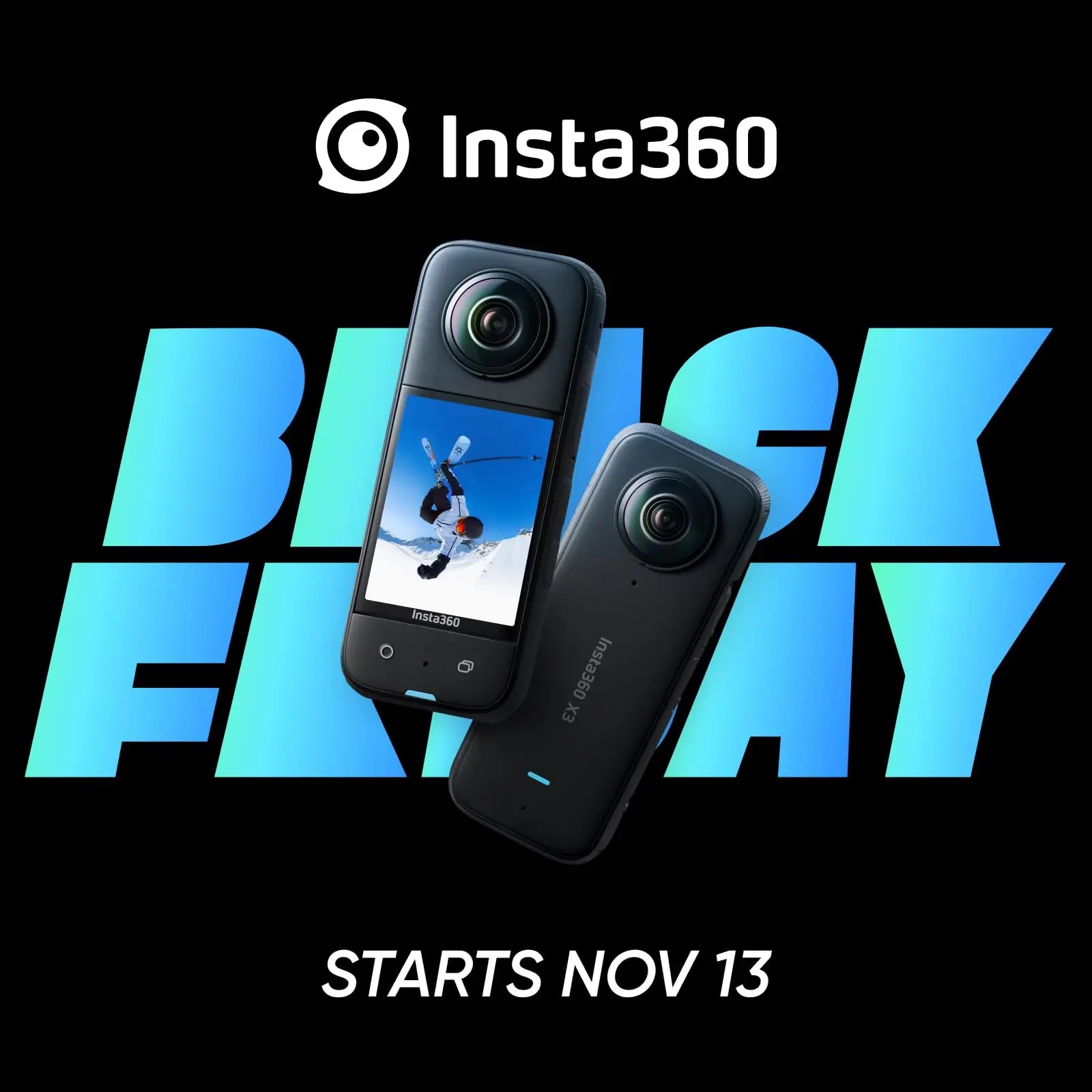 Insta360 X3 - Waterproof 360 Action Camera with 1/2" 48MP Sensors, 5.7K 360 Active HDR Video, 72MP 360 Photo, 4K Lens Trekker Essentials