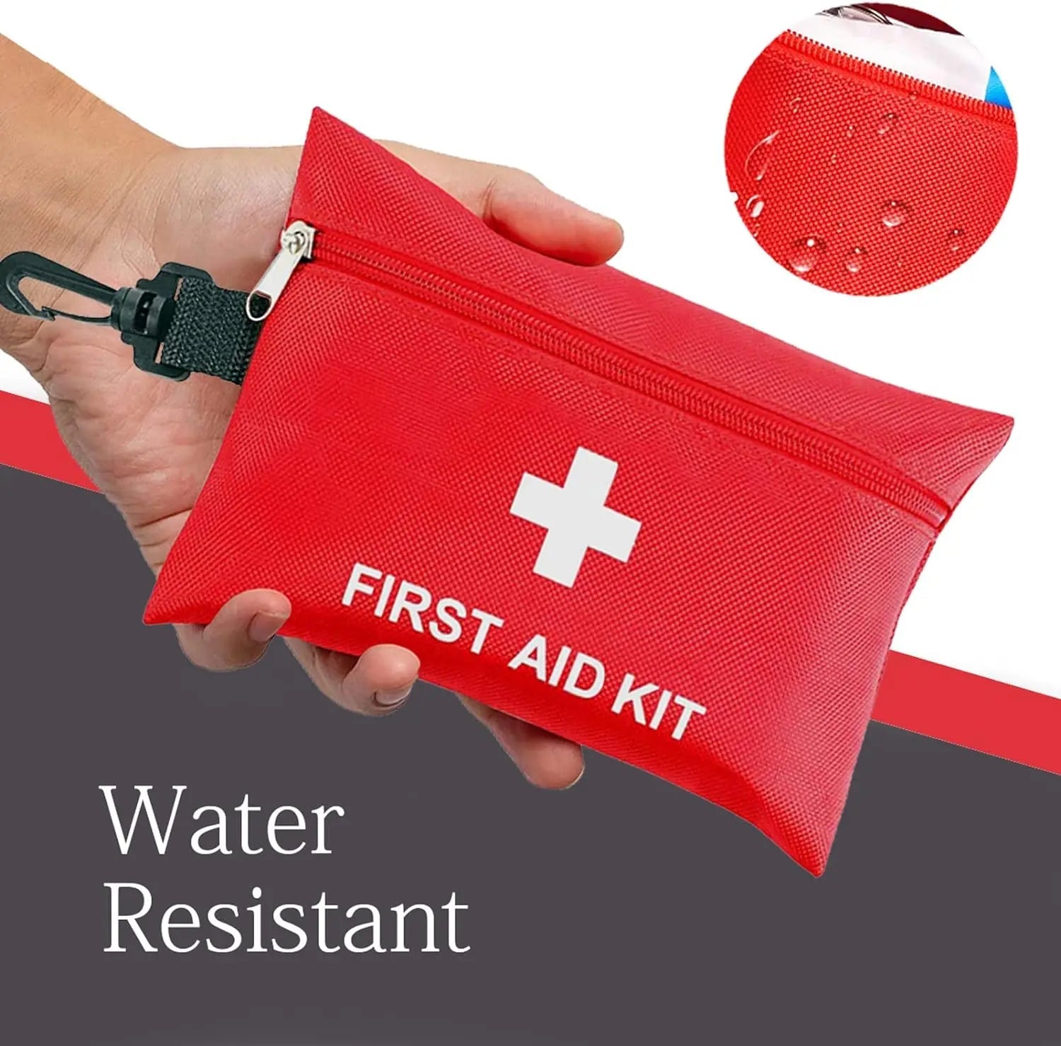 104-Piece First Aid Kit – Waterproof Hard Case Emergency Medical Kit for Travel, Home, Car & Outdoor Use Trekker Essentials