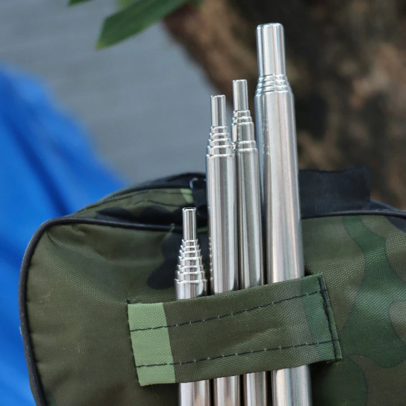 Soplador de fuego telescópico de acero inoxidable: Soplador de fuego portátil para exteriores