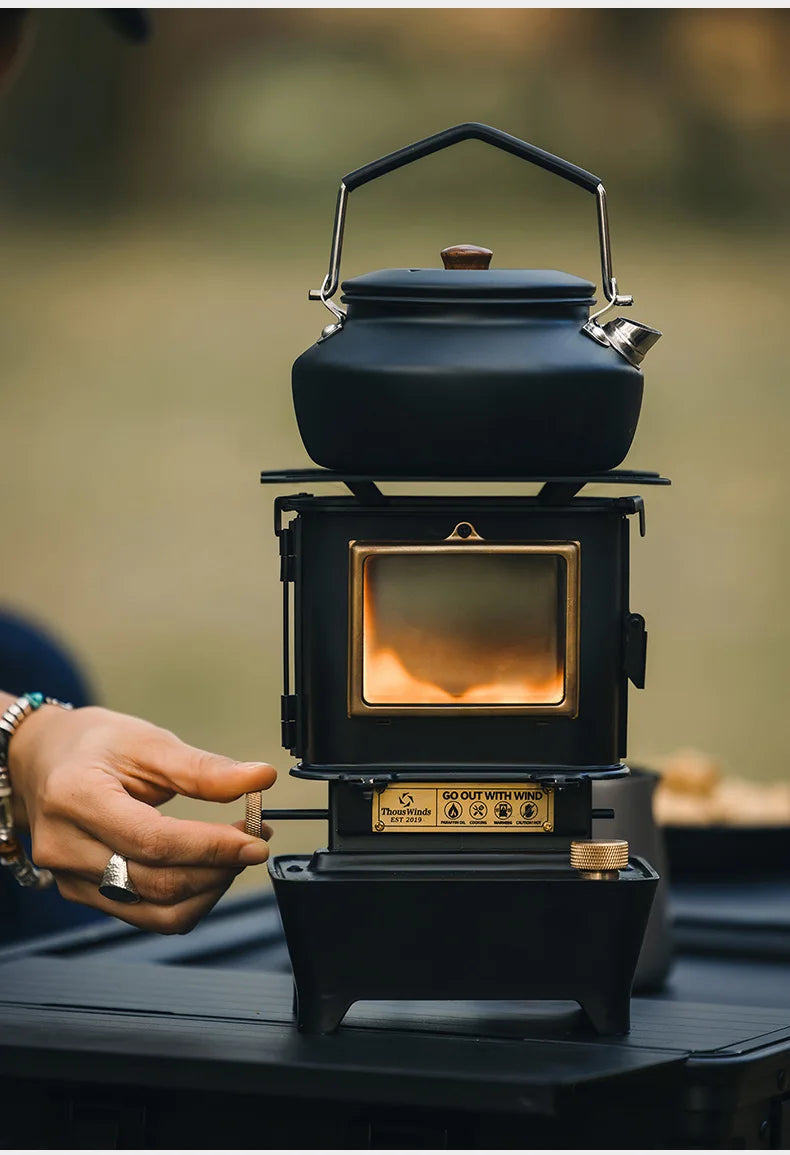 Retro Oil Lamp Stove – Portable 8-Hour Kerosene Lantern & Camping Cooker
