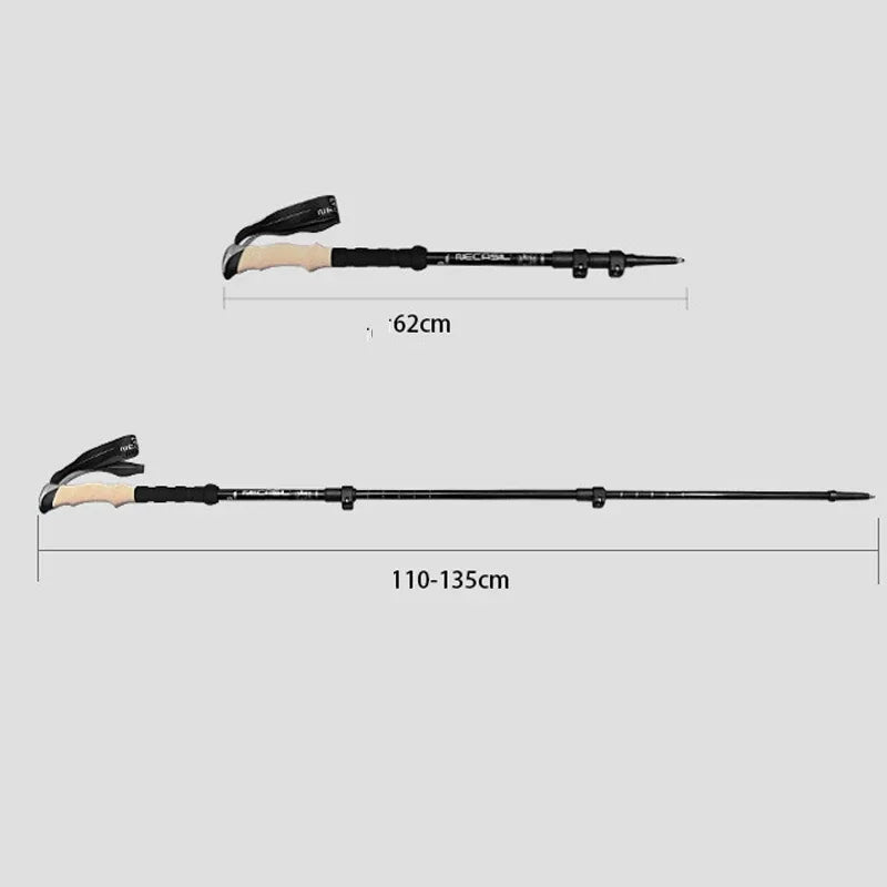 2PCS Ultralight Trekking Poles – Adjustable Aluminum Hiking Walking Sticks with Quick Lock System Trekker Essentials