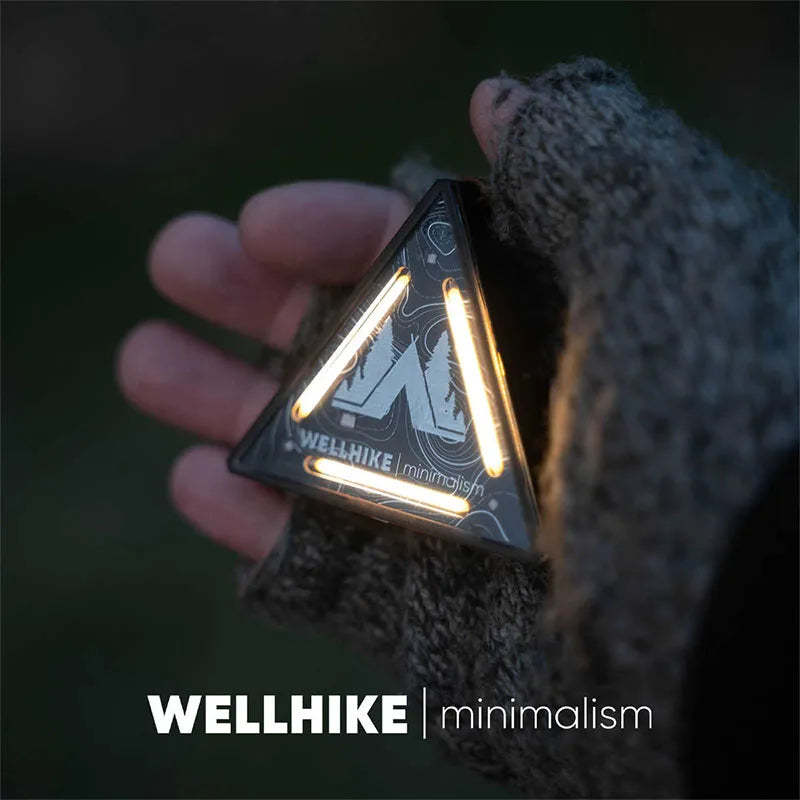 WELLHIKE Outdoor Tactical Triangle Light SWS Riding Night Light Badge Warning Backpack Decoration Camping Mini Hanging Lights Trekker Essentials