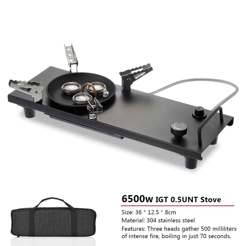Pandatour Camping IGT Gas Stove Easy Equiped 0.5-Unit Portable Hiking Stove High Effi Ciency 6500W High Firepower Burner Trekker Essentials