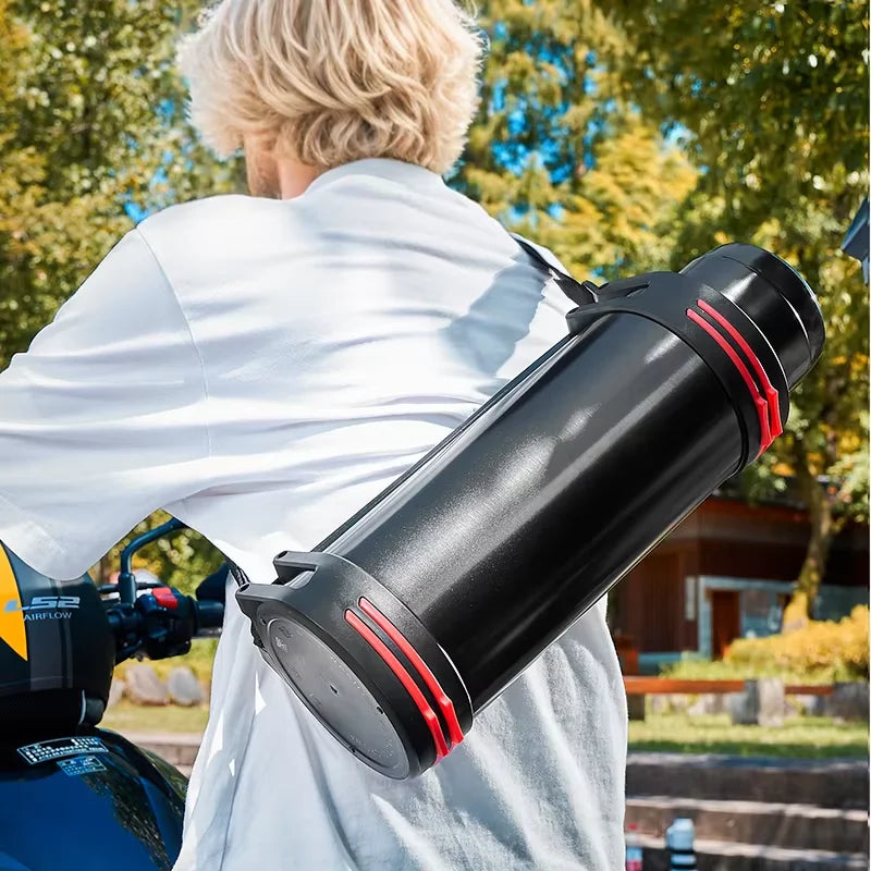 800ml Outdoor Hydration Bottle | Portable Sports Water Kettle with Shoulder Strap for Hiking & Backpacking