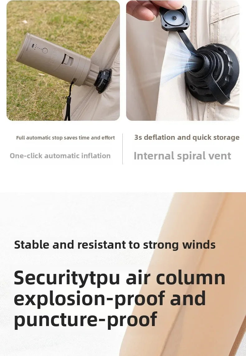 New Automatic Inflatable Camping Tent – Instant Setup, Waterproof & Portable for 2-Person Family Outdoor Adventures