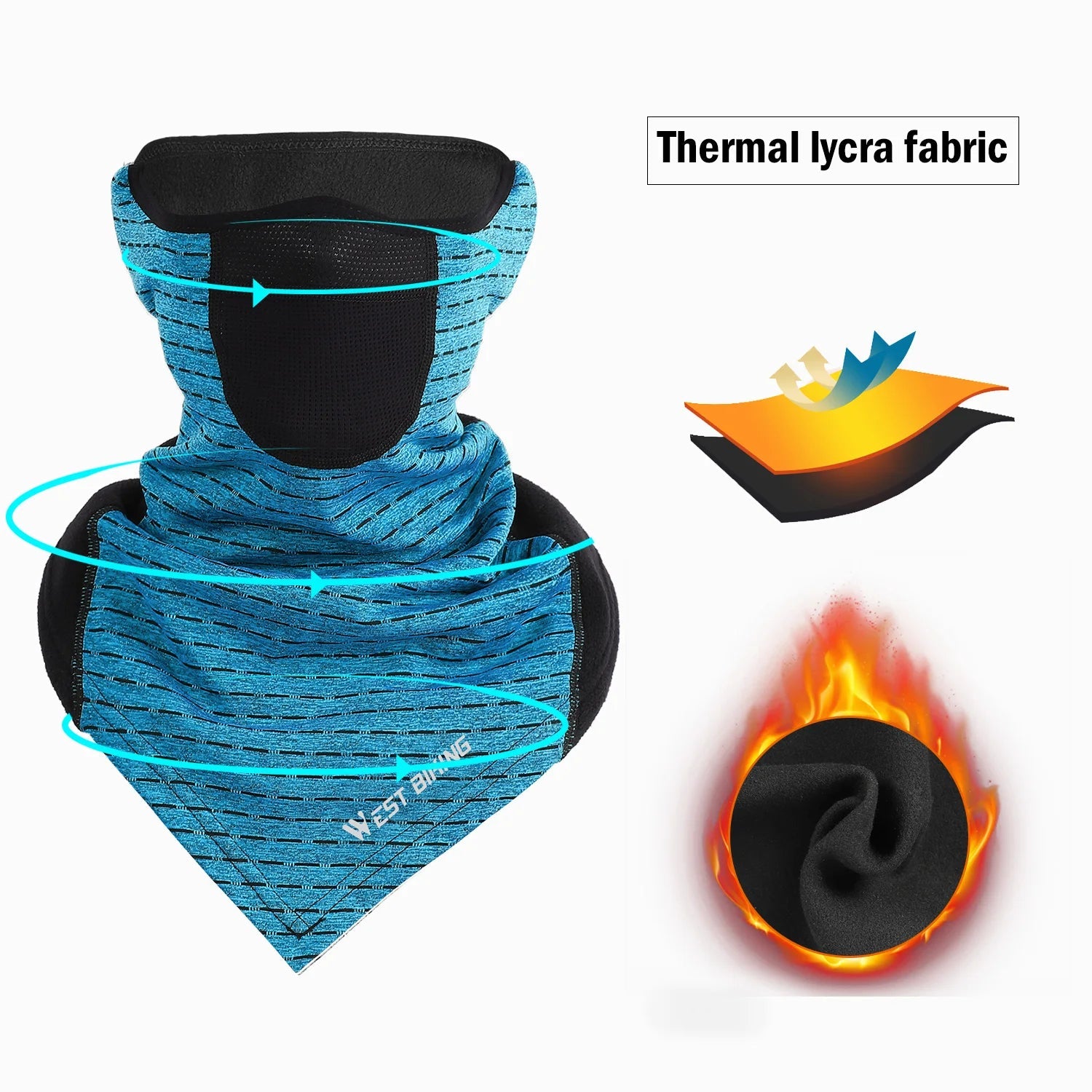 WEST BIKING Winter Windproof Ski Warm Mask Fleece Running Fishing Hiking Scarf Cycling Motorcycle Neck Warmer Thermal Sport Gear Trekker Essentials