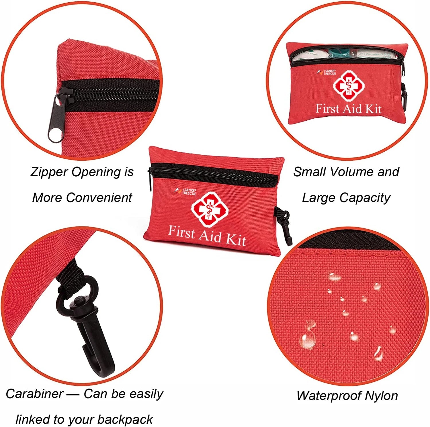 110 Piece First Aid Kit Home Care Waterproof Compact Trauma Medical Kits for Emergencies Home Car Travel Outdoor Camping Hiking Trekker Essentials