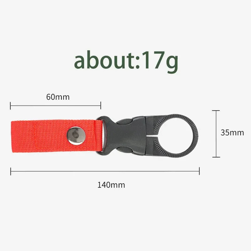 6-Pack Military-Grade Water Bottle Clips – Heavy Duty Nylon Webbing Buckle Hooks for Camping, Hiking & Backpack Accessories