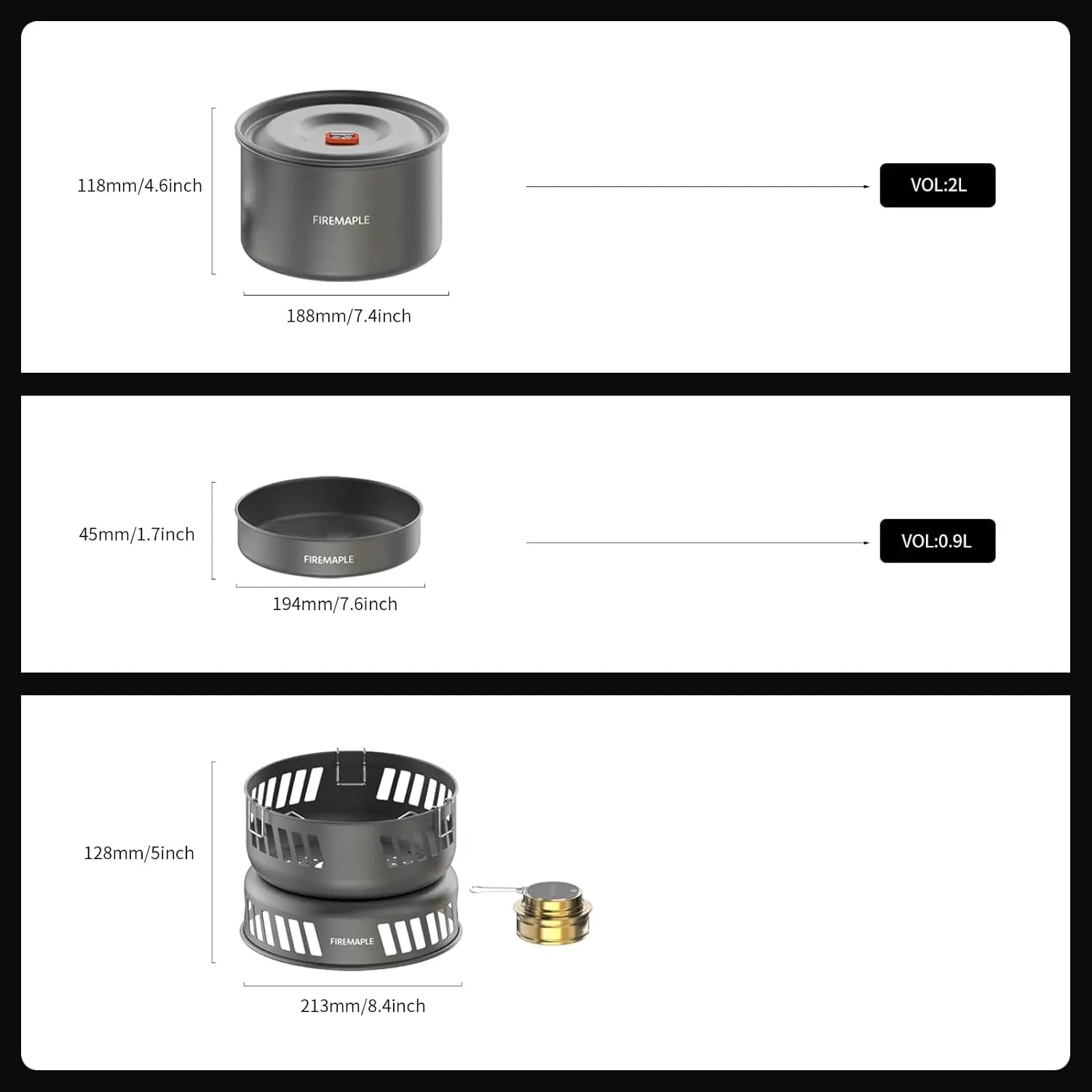 Ultralight Camping Cookware Set with Gas Burner – 5+ Person Aluminum Alloy Pot System for Hiking, Backpacking & Picnics