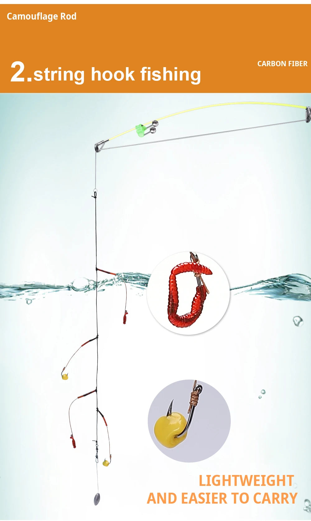 FTK Telescopic Fishing Rod & Reel Combo - 1.8/2.1m Carbon Fiber Pole with Full Kit