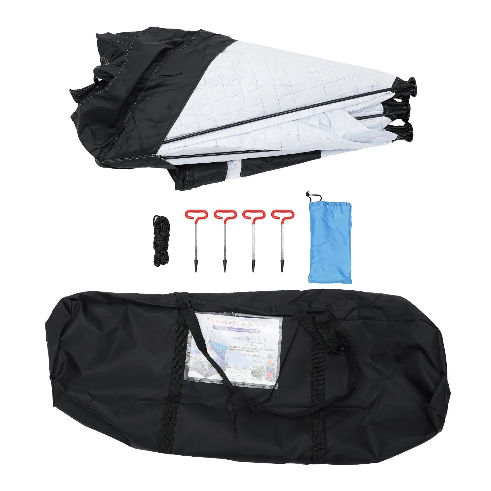 Insulated Ice Fishing Tent for 1–2 Persons – Portable Thermal Shelter Windproof Winter Camping Tent Trekker Essentials