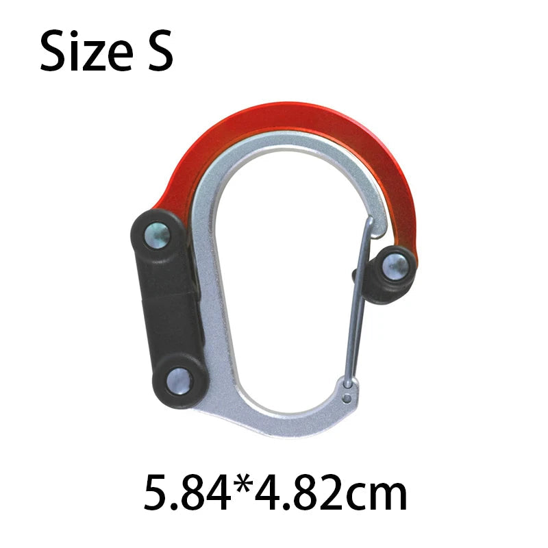 Multifunctional Hybrid Gear Clip Carabiner 360 Degree Rotating Hook Strong Buckle Camping Hiking Travel Backpack Outdoor Gadget Trekker Essentials