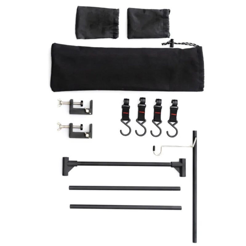 Portable Aluminum IGT Lantern & Gear Hanging Stand with Detachable Shelf