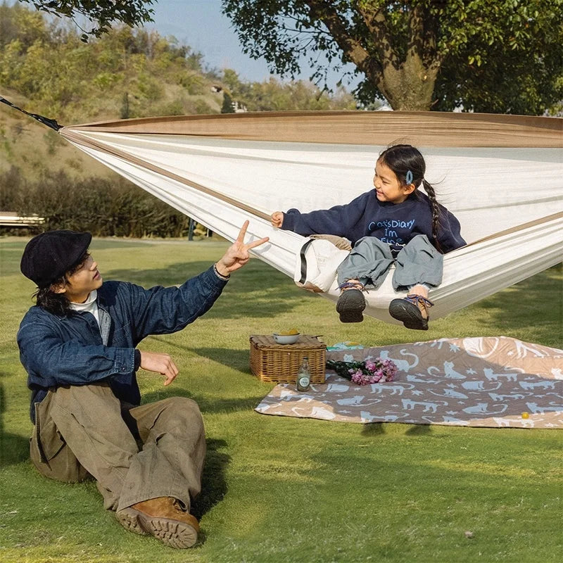 Naturehike Ultralight Swing Hammock Anti-Tip High Load Capacity 200kg for Camping Family Travel 1-2 Person Hanging Sleeping Bed