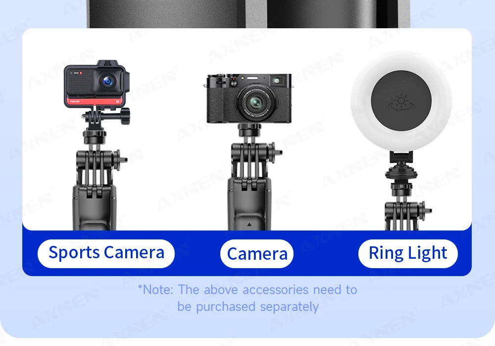 F16 Selfie Stick Tripod with 1708mm Long 8-Section Pole, Bluetooth Remote, 360° Rotation, 1/4 Interface, for Phone Camera Vlog Trekker Essentials