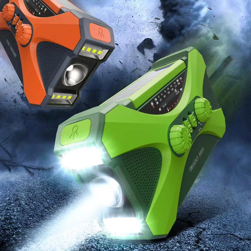 Emergency Solar Hand Crank Radio 10000mAh – Portable Weather Radio, Power Bank & Survival Tool with LED Flashlight & SOS Alarm Trekker Essentials