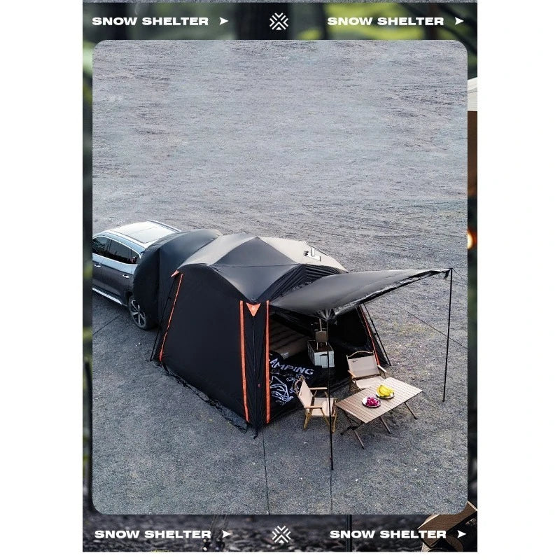 Tienda de techo hidráulica de apertura rápida – Toldo impermeable de doble capa – Refugio de camping para 5-8 personas