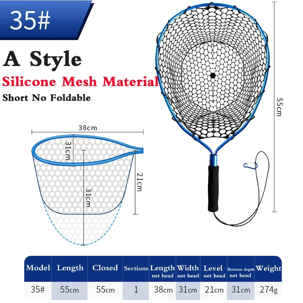 Portable Folding Hand Net for Fishing - Lightweight Dip Net for Lure and Big Fish
