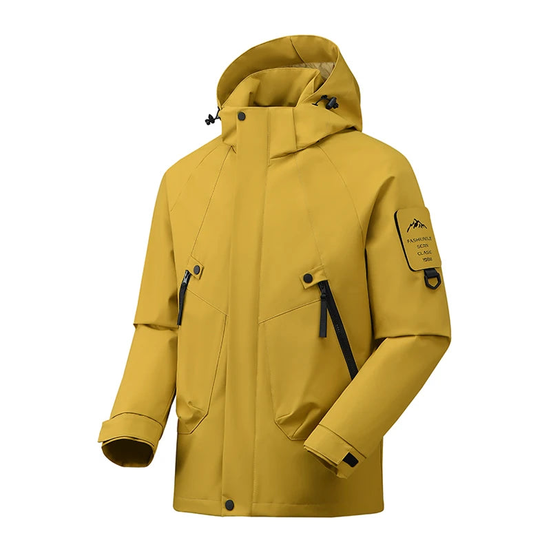 LNGXO Unisex Waterproof Outdoor Jacket Windbreaker Rain Coat for Climbing Hiking Camping Trekking Men Women Windproof Breathable Trekker Essentials