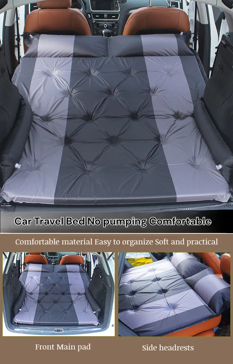 Car Automatic Iatable Bed SUV Car Folding Air Mattress Portable Back Seat Blow-up Sleeping Pad For Vehicle Trunk Travel Camping