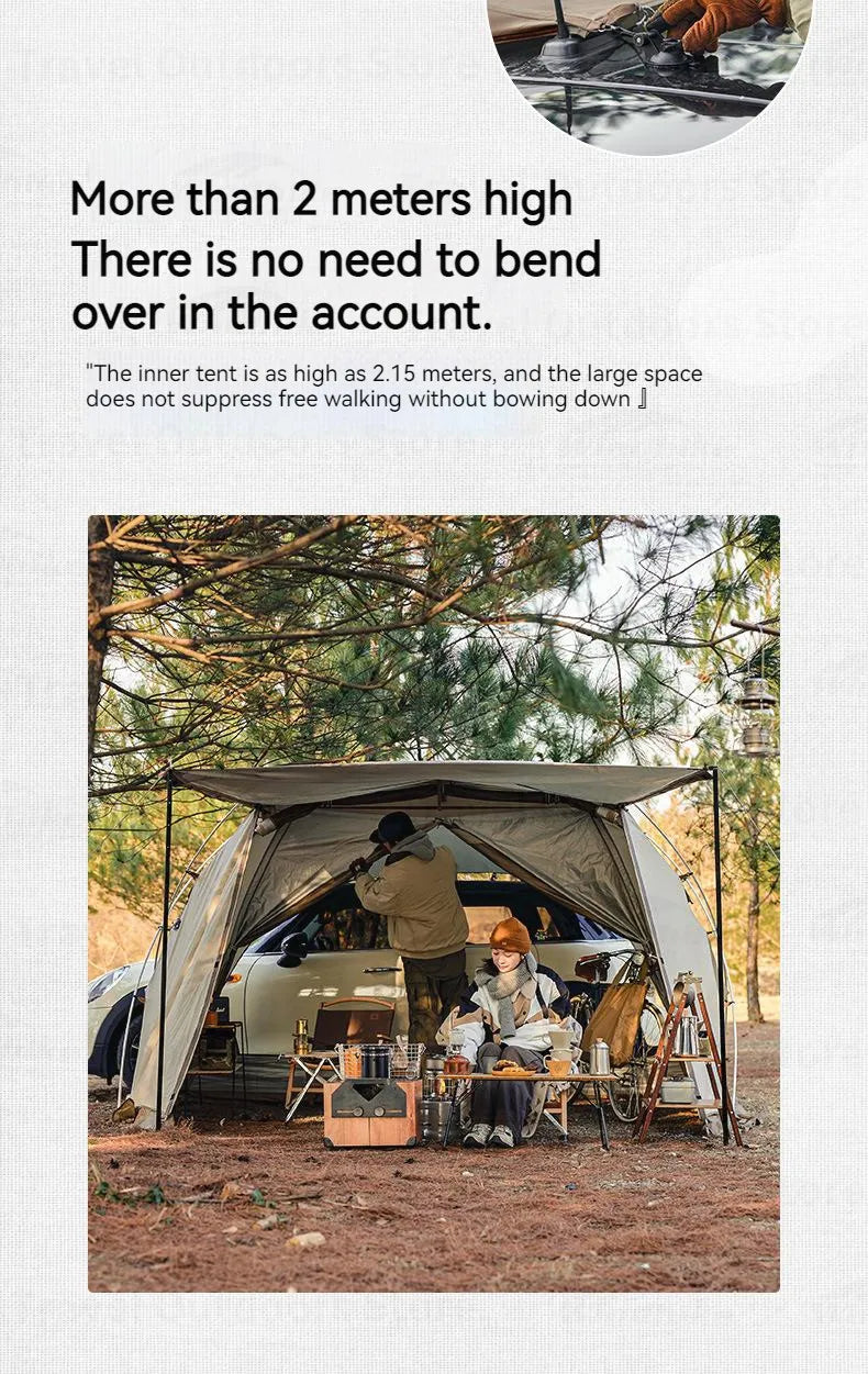 Tienda de campaña lateral Naturehike para coche: toldo todoterreno para camping y glamping