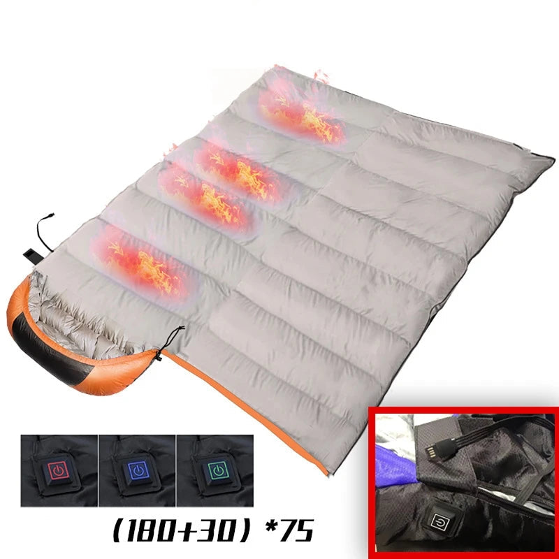 USB Heated Sleeping Bag – Winter Camping Thermal Mattress with 3 Heat Levels & Waterproof Design Trekker Essentials