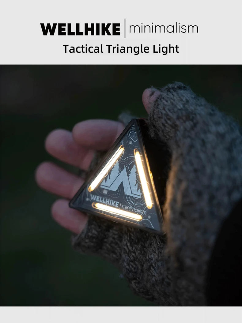 WELLHIKE Outdoor Tactical Triangle Light SWS Riding Night Light Badge Warning Backpack Decoration Camping Mini Hanging Lights Trekker Essentials