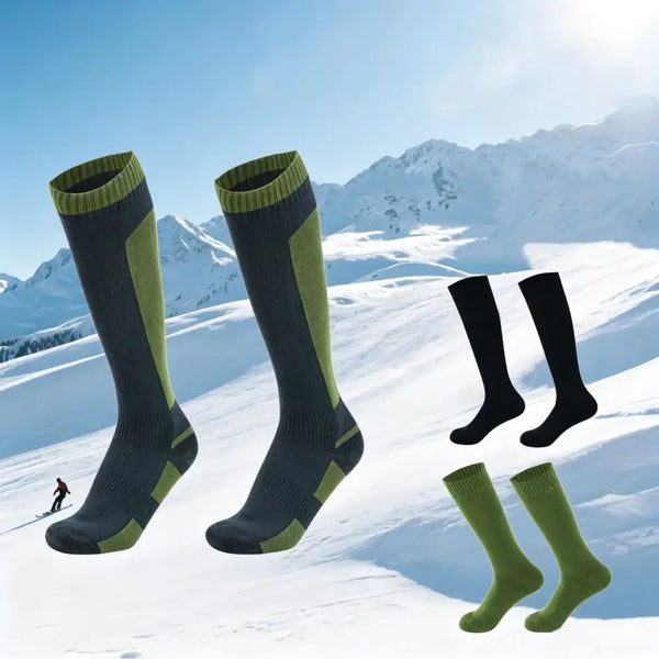 Knee-High Waterproof Outdoor Socks, Nylon & Cotton