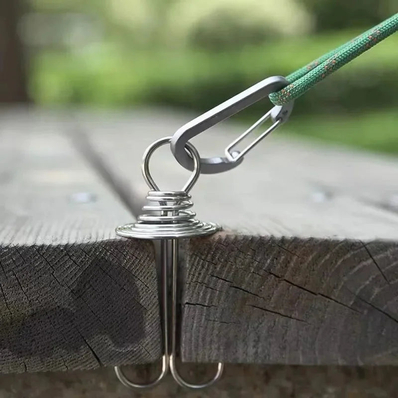 12-Piece Heavy Duty Carabiner Clip Set - Rustproof Aluminum & Stainless Steel Hooks for Camping, Hiking, Keys & Outdoor Gear