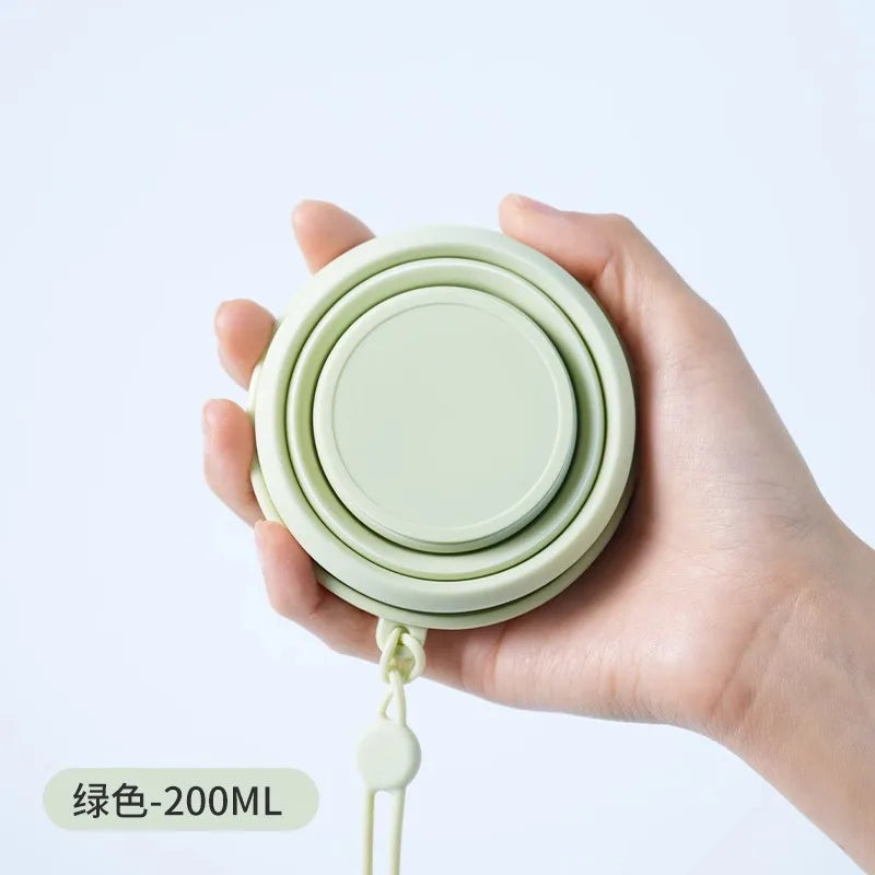 Vaso de viaje plegable: botella de agua de silicona portátil y plegable para camping, senderismo y aventuras al aire libre.