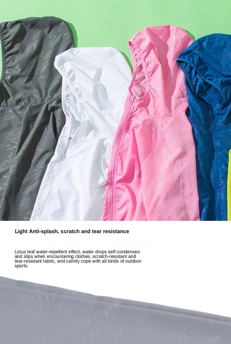 Camping Waterproof Jacket Men Women Windbreaker Men Raincoat Rain Jacket Men Waterproof Hiking Climbing Clothes Sun Protection Trekker Essentials