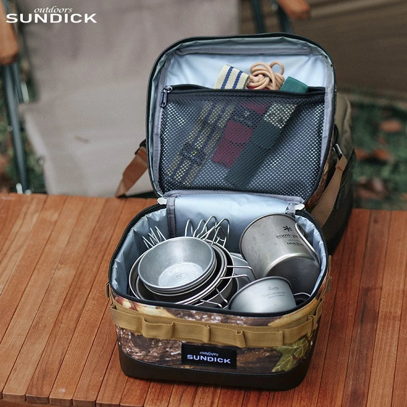 1 black/brown/Army green/camo optional camping insulated outdoor camping bowl cup storage bag Trekker Essentials