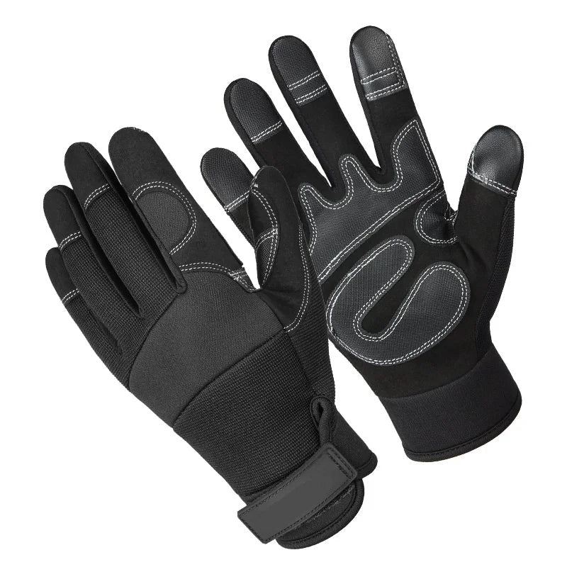Outdoor Gloves Sports Full Finger Cowhide Rock Climbing Downhill Hiking Anti Slip Wear Resistant Ride Gloves Trekker Essentials