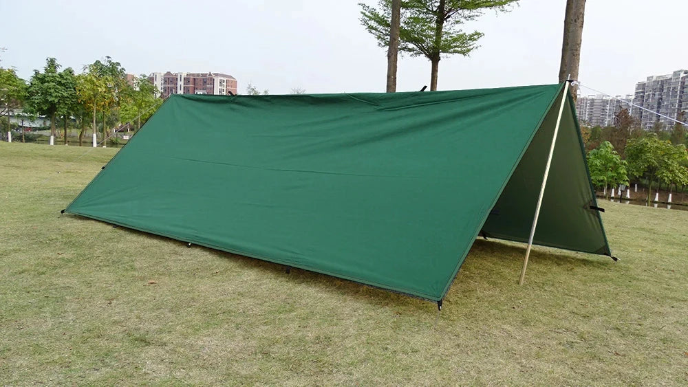 19 Hang Point Tarp Waterpoof Survival Bushcraft Sun Shelter Beach Shade Tent Outdoor Canopy Backpacking Tourist Awning 4x4 3x3m Trekker Essentials