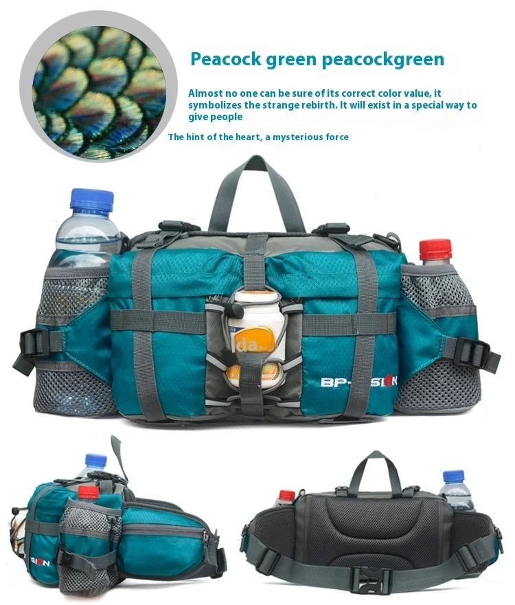Hiking Waist Bag Outdoor Cycling Waterproof Backpack Reflective Strip Sports Fanny Pack Camping Nylon Hunting Accessor Trekker Essentials