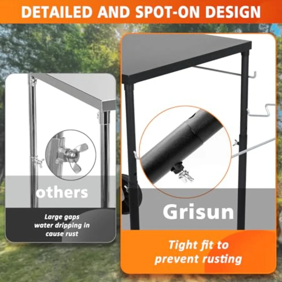 Grill Side Table for Weber Kettle 22/26 for Weber Smokey Mountain 22 Grill Grill Work Table for Weber Master Touch Premium Kett Trekker Essentials