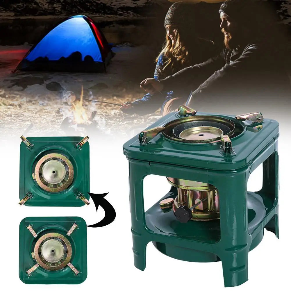 Portable Windproof Kerosene Stove | Multi-Fuel Camping Burner for Fast Cooking, Heating & Survival