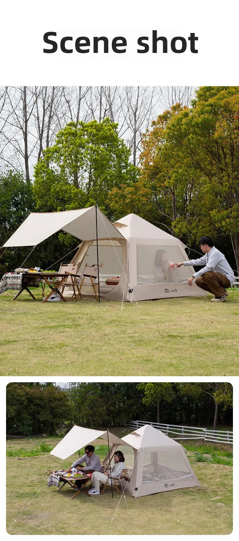 New Automatic Inflatable Camping Tent – Instant Setup, Waterproof & Portable for 2-Person Family Outdoor Adventures