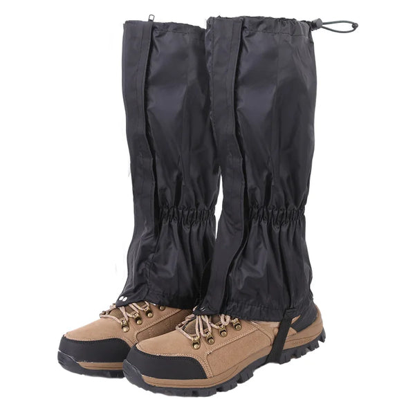Black Polyester Hiking Gaiters, 37 cm