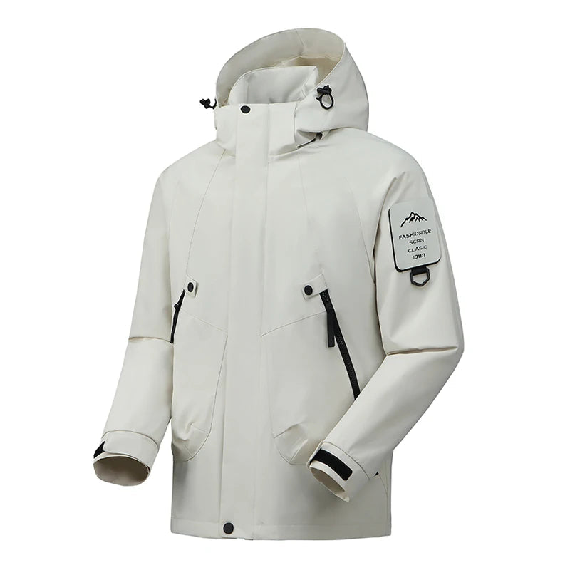 LNGXO Unisex Waterproof Outdoor Jacket Windbreaker Rain Coat for Climbing Hiking Camping Trekking Men Women Windproof Breathable Trekker Essentials